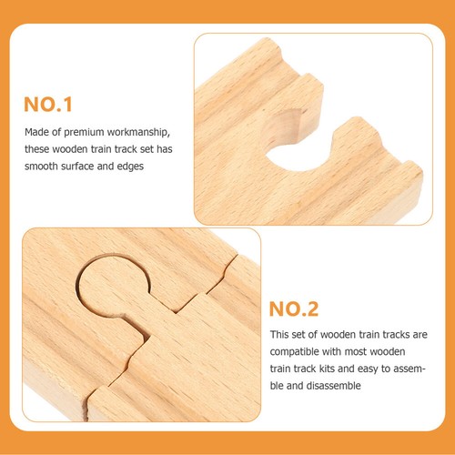 8pcs Wooden Train Track Supplies for Safe and Fun Railway Play - Picture 12 of 12