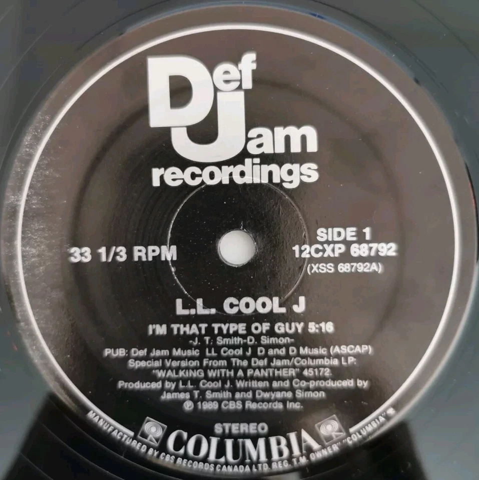 Vinyl 12" LL Cool J - I'm That Type Of Guy VG+ Canada 12CXP68792 Hip Hop - Image 3 of 4