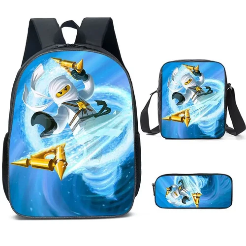 Ninjago- Anime 3Pcs/Set Backpack Student School Shoulder Bag Backpack kids 2024 - Picture 32 of 33