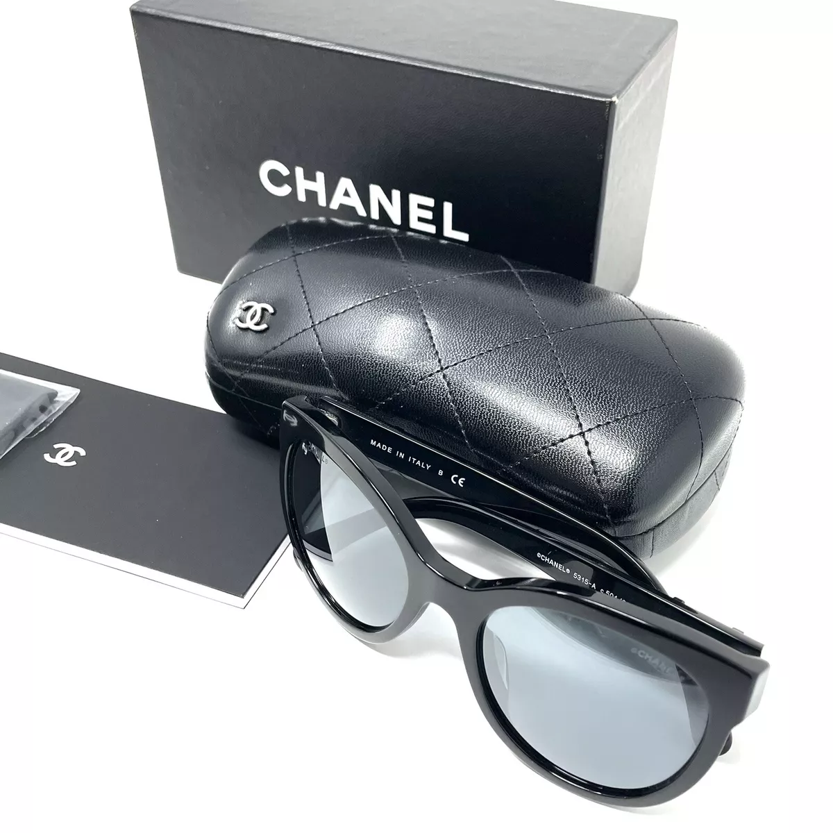 CHANEL AUTHENTIC GREEN INTERLOCKING CC LOGO OVERSIZED SUNGLASSES CHA808966  | eBay