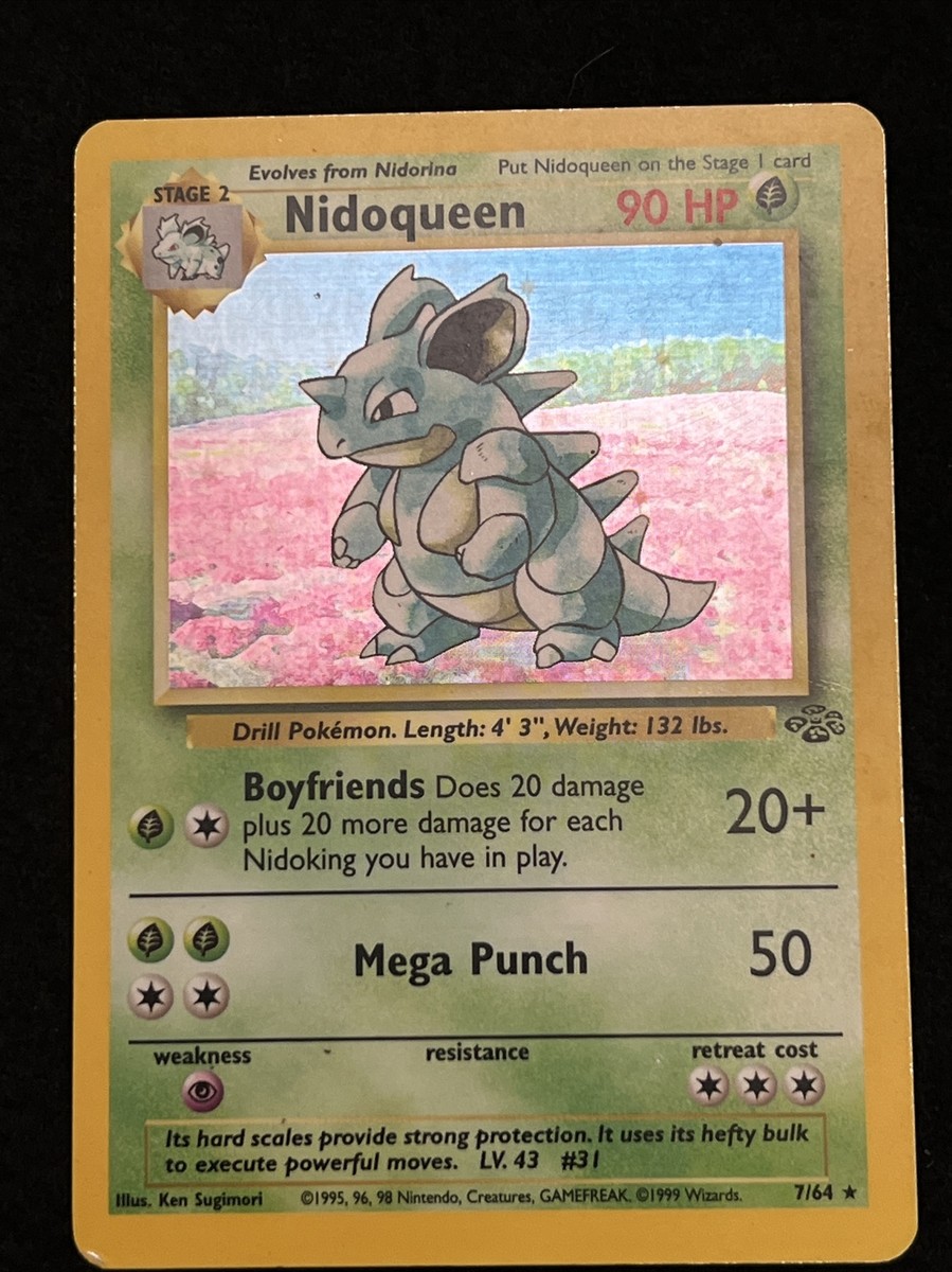 Pokemon NIDOQUEEN 7/64 (Holo Rare) Jungle - MP/Moderate Play