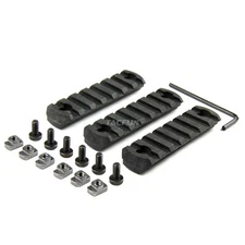 3PCS MLOK 7 Slot Polymer Rail Mount Section Picatinny Weaver