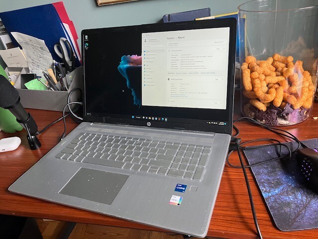 HP Windows 11 512GB, 8GB RAM:17.3