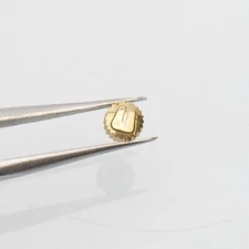 Universal Geneve Watch Part Crown 4.5mm New Old Stock Watchmakers Gold Tone