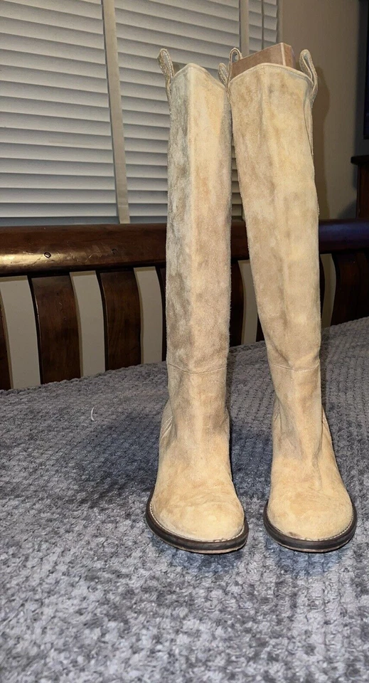 FORNARINA Suede Honey Cowgirl Style High Heel Boots Md in Italy Sz 36 - Image 2 of 4