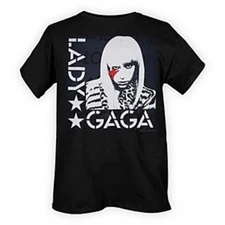 New: Officially Licensed LADY GAGA Red Bolt Pop Concert T-Shirt (Black) 