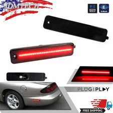 Black Red LED Rear Bumper Side Marker Light For 93-02 Pontiac Firebird Trans AM