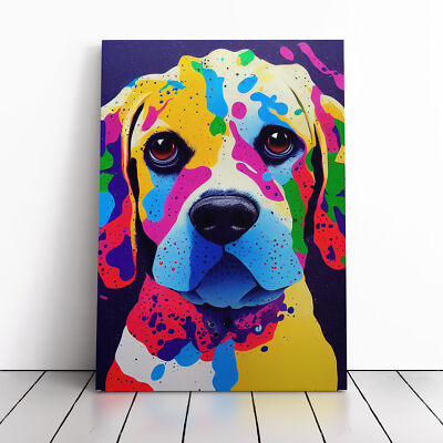 Splashed Dog No.1 Abstrakt Leinwand Wandbild Kunstdruck Gerahmtes Bild Esszimmer