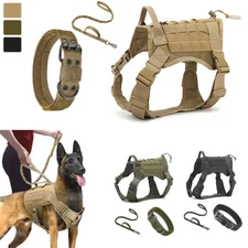 Tactical Dog Harness Military Adjustable Collar With Buckle Dog Vest Working Dog