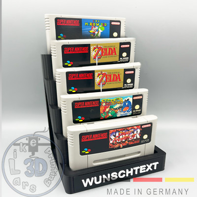 Spielehalter passend für Super Nintendo Aufsteller SNES Spiele Ständer Stand