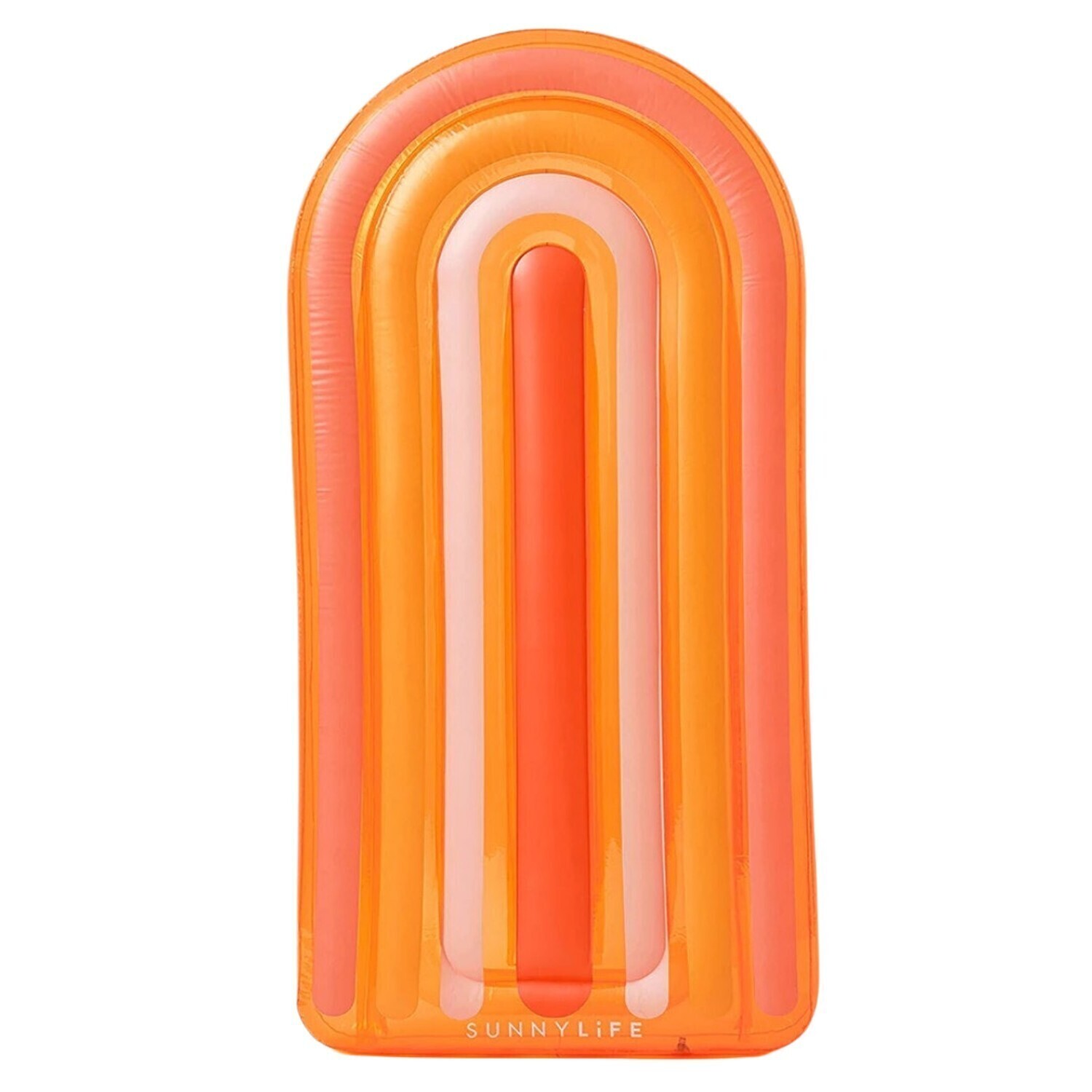 SUNNYLIFE große, aufblasbare Luftmatratze Lux Lie On Float Rainbow Regenbogen