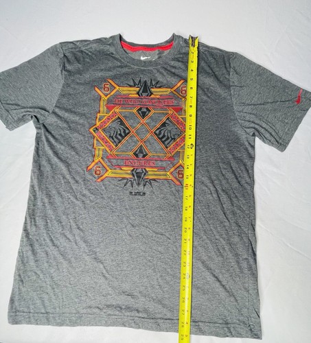 Nike Lebron James He Who Conquers Endures Dri-Fit T-Shirt Mens Size L Gray - Picture 4 of 8