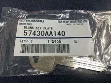 Genuine OEM Subaru Steel Master Key Blank Impreza Outback Legacy RS GT RX WALLET