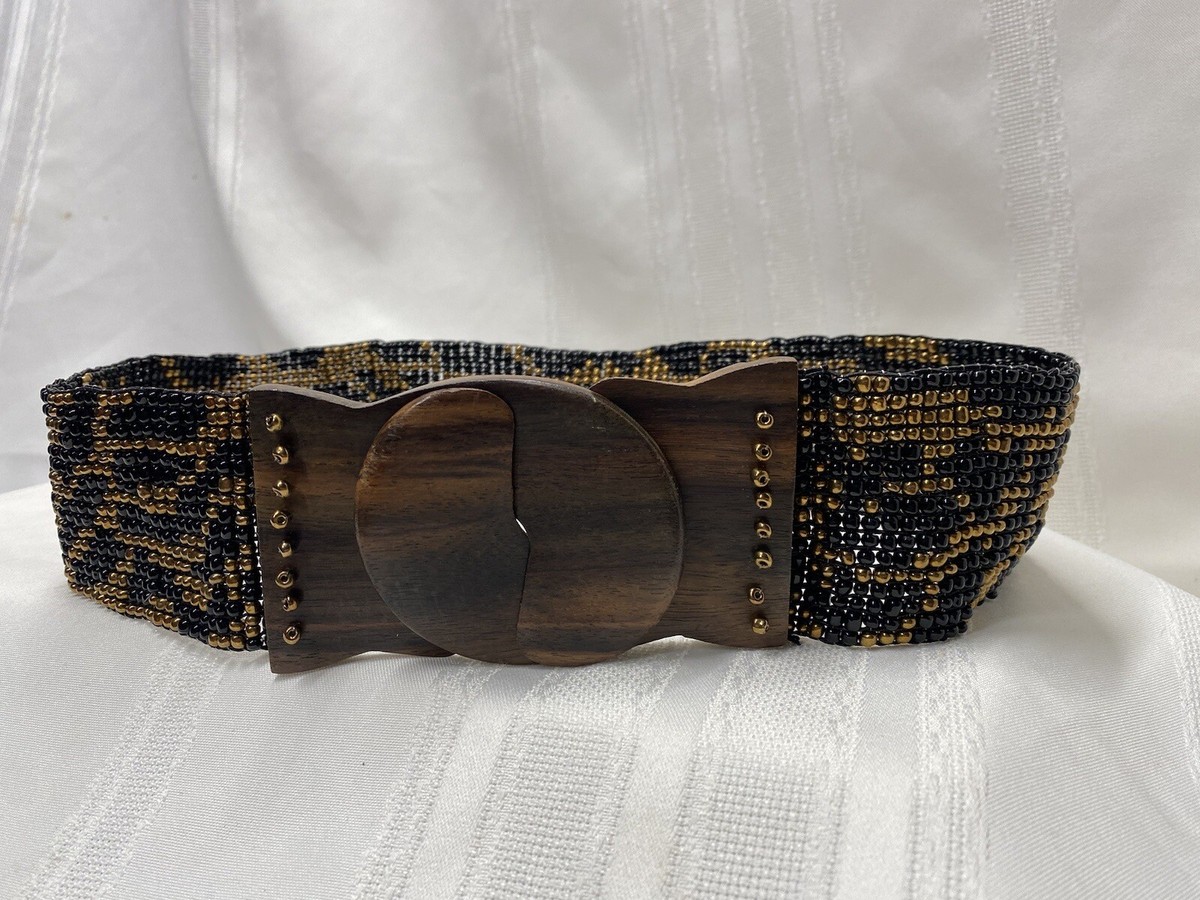 Very Boho Stretch Belt! JASGOOD Straw Woven Elastic Stretch Belts Women Raffia Dress  main image 4