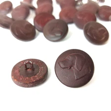 Vintage Italian Leather Button Hunter Shirt Vizsla Hunting Dog 1950s Price/Piece