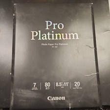 Canon Pro Platinum High-Gloss Photo Paper 8.5x11" 20 Sheets NEW/NOS