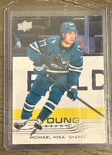 2025-26 Upper Deck Series 2 Michael Misa Young Guns Rookie RC #487 Sharks