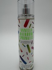 New! Bath and Body Works Vanilla Rainbow Sprinkles Mist Spray w/free bbw gift!