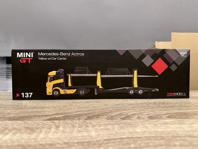 Mini GT 137 Mercedes-Benz Actors With Car Carrier Trailer 1/64
