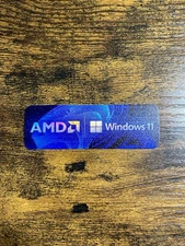 1x Windows 11 / AMD Holographic Desktop / Laptop sticker label (NEW)