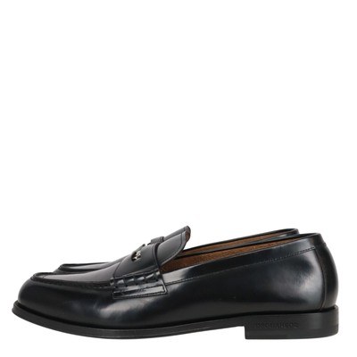 Dsquared2 Herren Schuhe Halbschuhe Gr. 44 Schwarz Leder