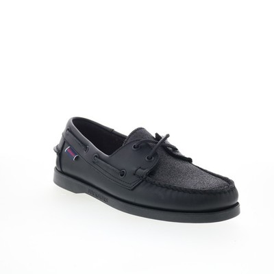 Sebago Portland Vamp Glitter Herren Schwarz Synthetik Freizeitschuh