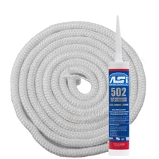 Ridgewood Door Seal Kit, w/ 10' - 1" Rope + (1) Silicone Outdoor Boiler