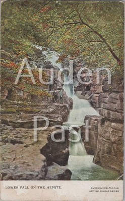 Unterer Fall am Hepste River Wasserfall Wales Postkarte
