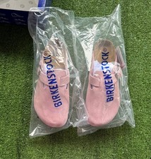 Birkenstock Boston Soft Footbed Suede Leather Clog Shoes - Pink