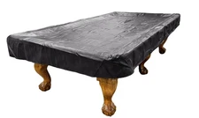 Aska Billiards Table Cover, 12-Feet Black Heavy Duty PVC