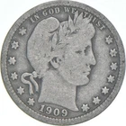1909 Barber Quarter Average Circ