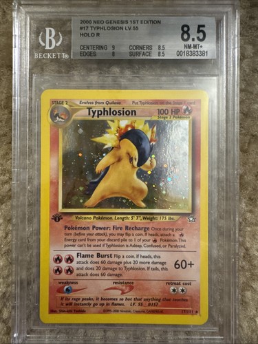 Typhlosion (1st Edition) graded BGS 8.5 for sale on eBay