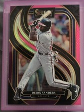 2025 Panini Select - Premier Level Deion Sanders #195 Pink Purple /199