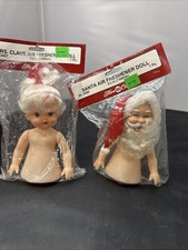 Vintage 90's Fibre Craft Air Freshener Mr Mrs Santa Doll