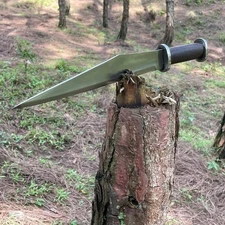 Custom Handmade Carbon Steel Blade Survival Seax Knife | Huntinf Knife Camping