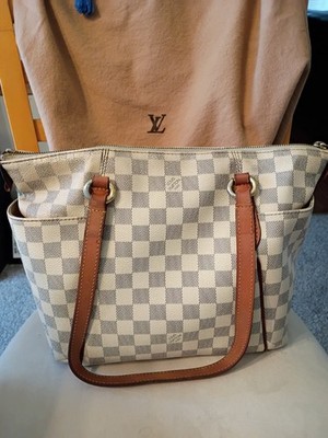  Authentic LOUIS VUITTON Damier Azur Totally PM Tote COA & Dust Bag 