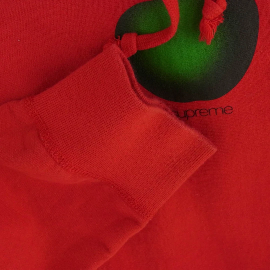 Felpa con cappuccio Supreme 19SS Apple logo rosso L usata LIFE 0