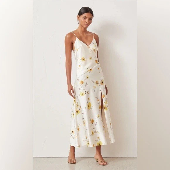 floral midi wedding dress Whitetail 3D Floral Midi Dress In White – Giana Rose Couture