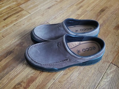 ECCO Men's Track 25 Brown Hydromax Water Resistant Moc Toe Clog EU 42 NEW