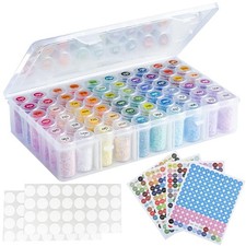 60 Bottles Diamond Painting Container Case with Color Number Stickers Labels Sti