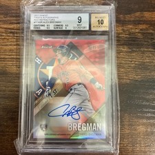 2017 Topps Finest Firsts Red Refractor Auto Alex Bregman ￼