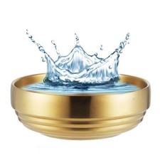 SyceePool Large Dog Bowl - Gold Stainless Steel, Study  Rust-Resistant,