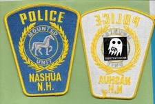 NASHUA NH POLICE HORSE MOUNTED PATROL GHOST PATCH NPD