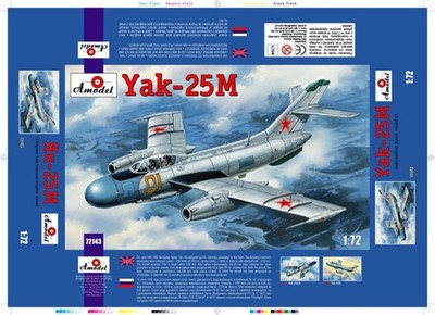 Yakovlev Yak-25M Soviet fighter / 1:72 - Amodel 72143