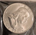 2 Coin Lot 1957-D Uncirculated & 1951-P UNC/MS+ Franklin Half Dollars.90% Silver