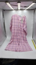 Ashley Taylor Country Pink Plaid Nightgown Large NWT Vintage