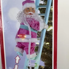Mr Christmas Super Climbing Santa 43in Ladder Animated Lights Music Indoor Decor