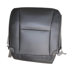 Driver Side Bottom Perforated Leather Replacement Seat Cover Compatible Black