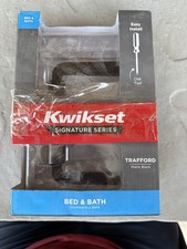 Kwikset TRAFFORD BED  BATH Matte Black Lever bathroom