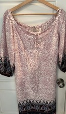 Loft Vine Paisley Off The Shoulder Dress M NWT Boho Gypsy(with Belt And Halter)